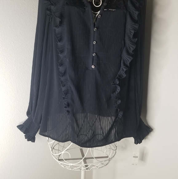 Anthropologie Pleated Ruffle Top NWT - Picture 11 of 12